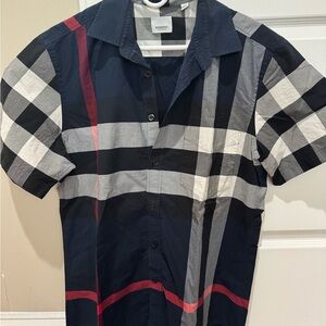 Burberry Black and Red Casual Button Down Shirt